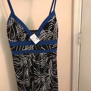 Black and blue dress